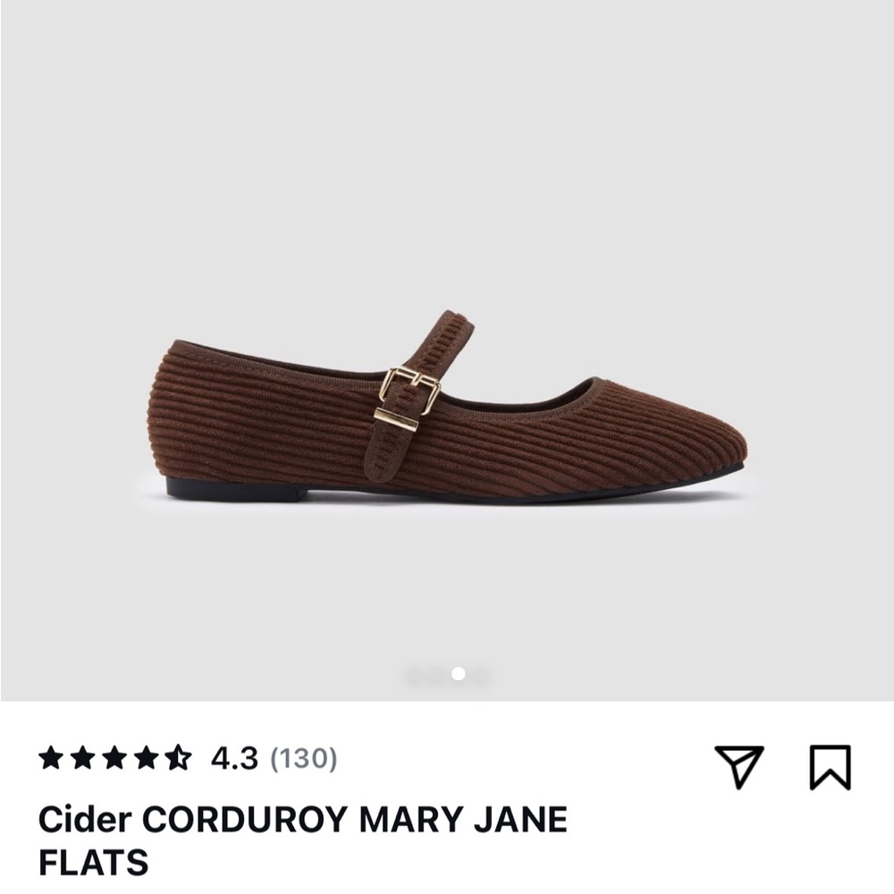 ❌SOLD ❌ Cider Corduroy mory Brown Mary Jane Shoes - Picture 4 of 6